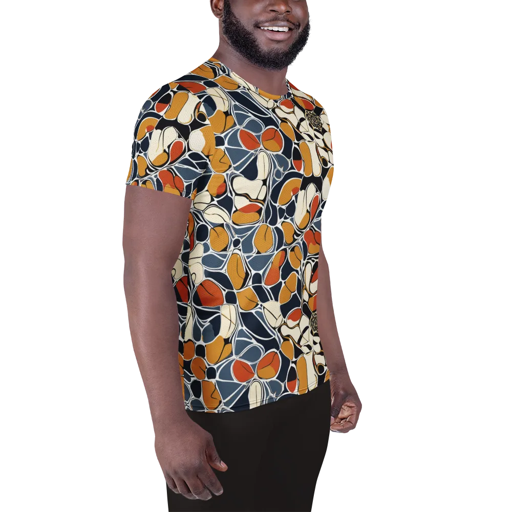 Amber Cell Garden on Men's Athletic T-Shirt — Right