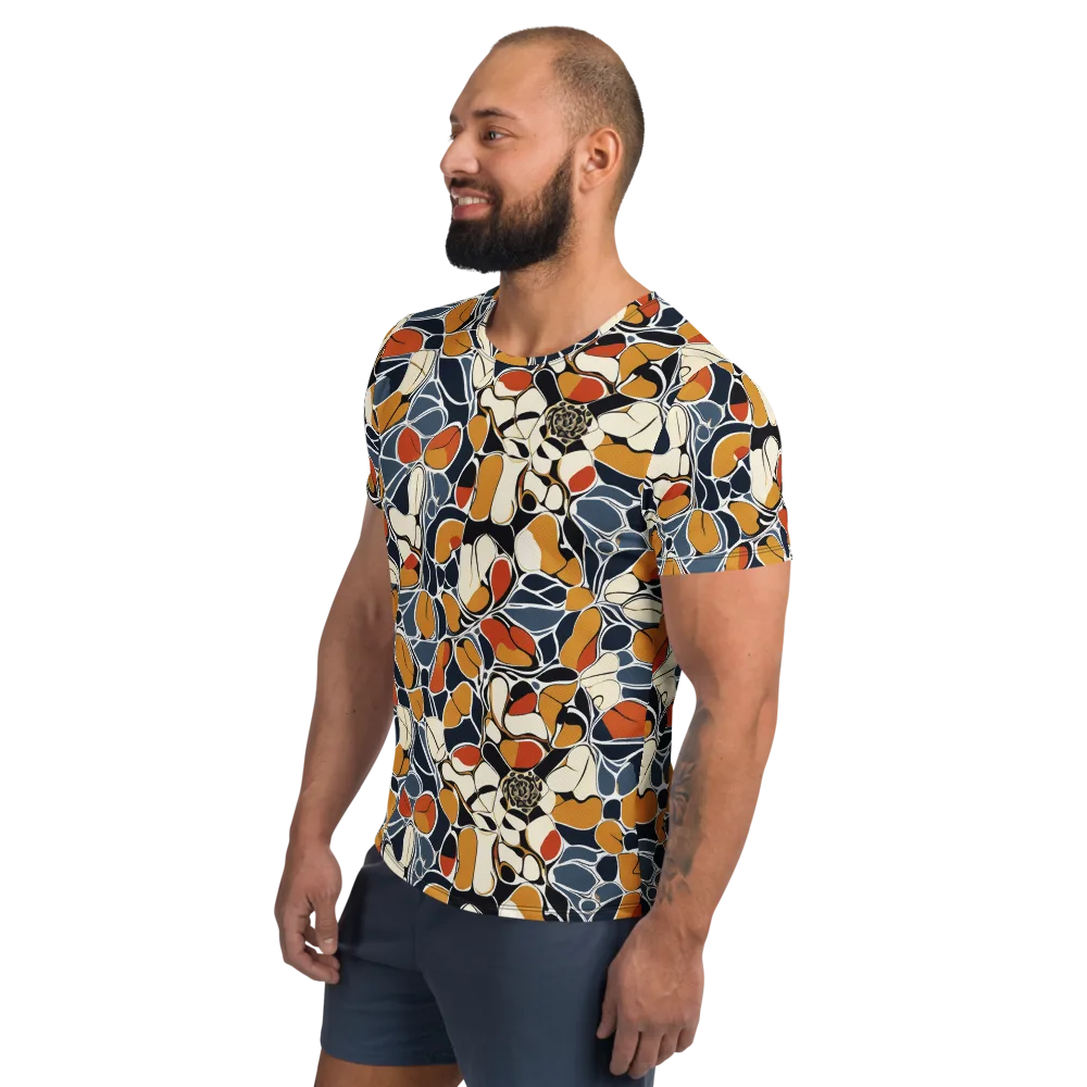 Amber Cell Garden on Men's Athletic T-Shirt — Left