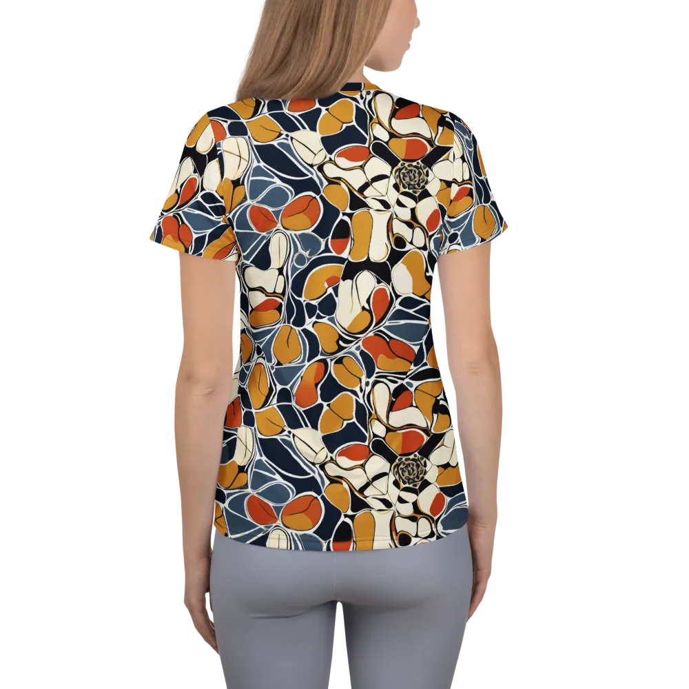 Amber Cell Garden on Women's Athletic T-Shirt — Back