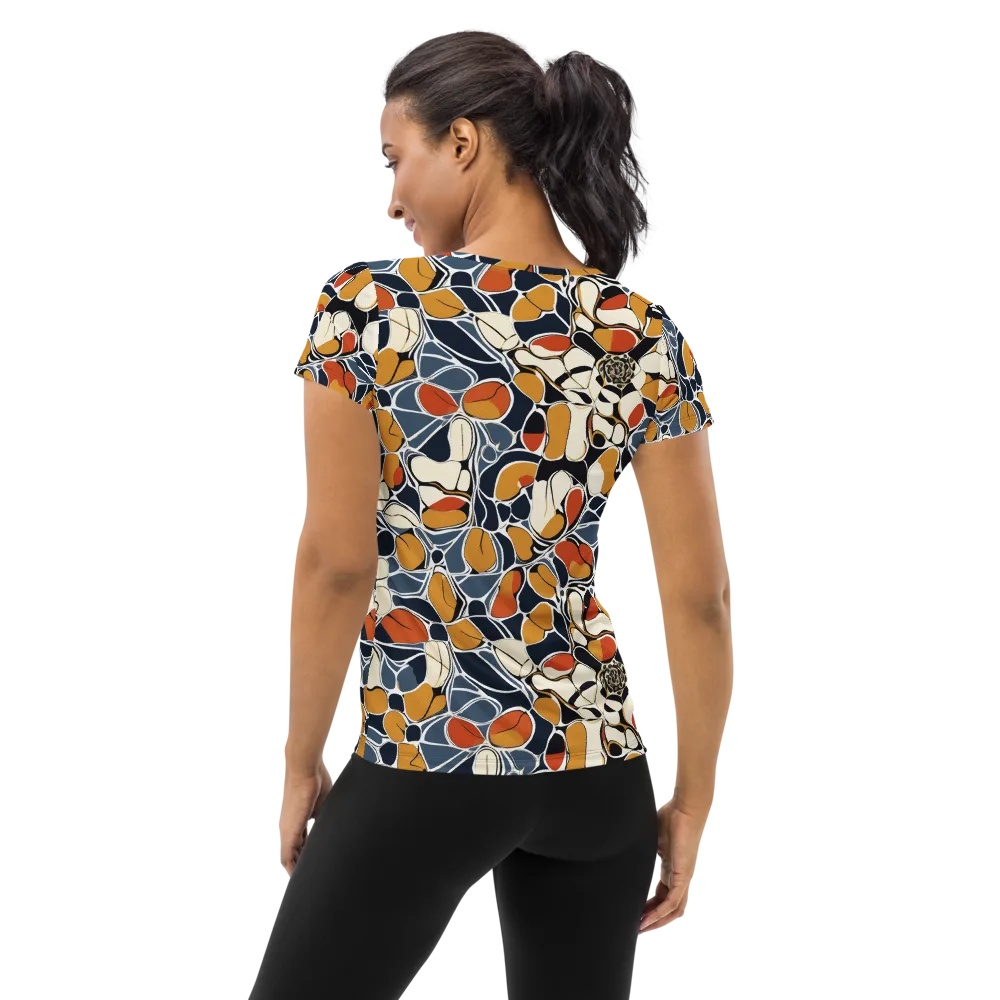 Amber Cell Garden on Women's Athletic T-Shirt — Back