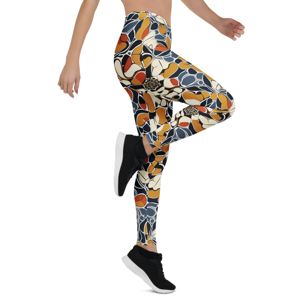 Amber Cell Garden on Leggings — Right