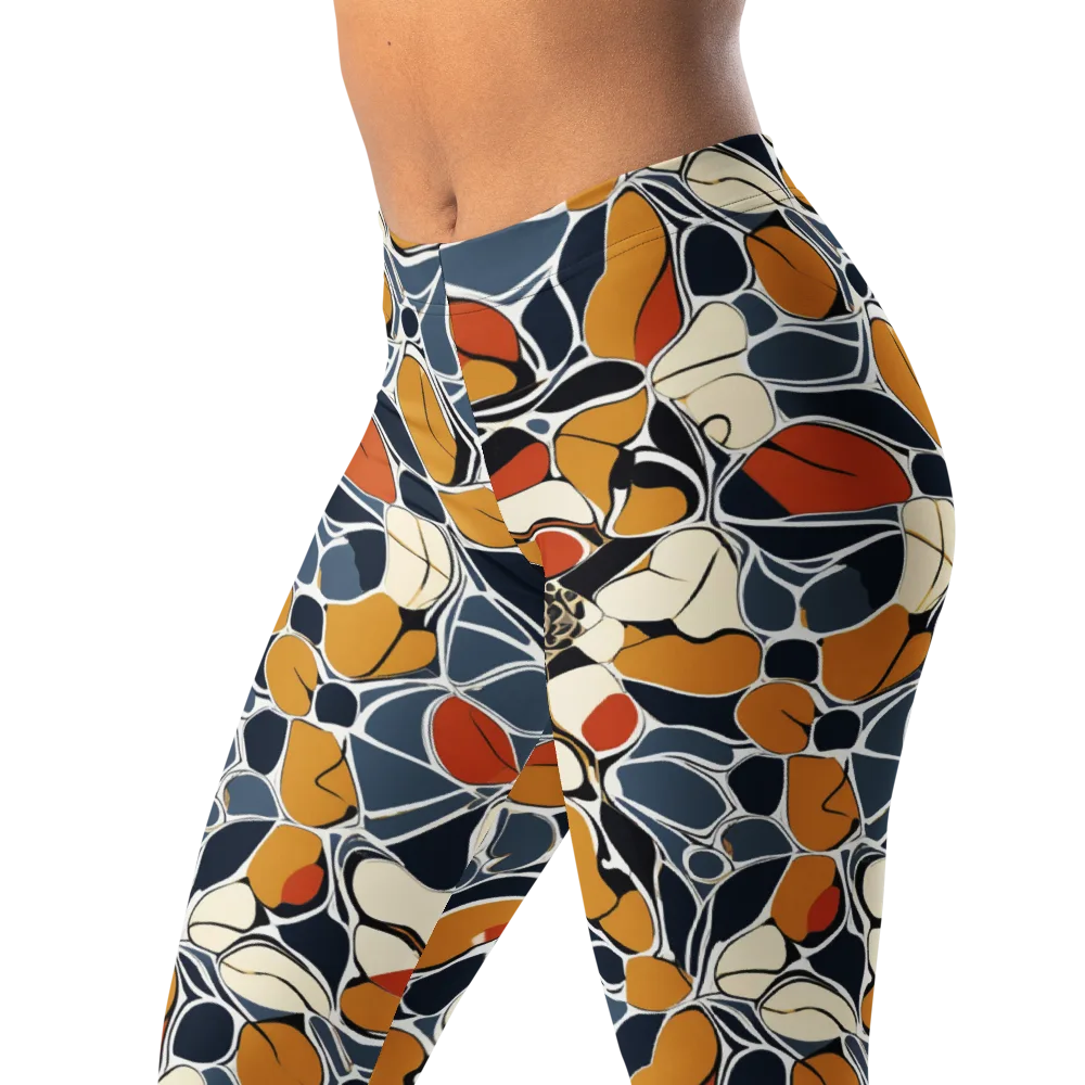 Amber Cell Garden on Leggings — Left Front