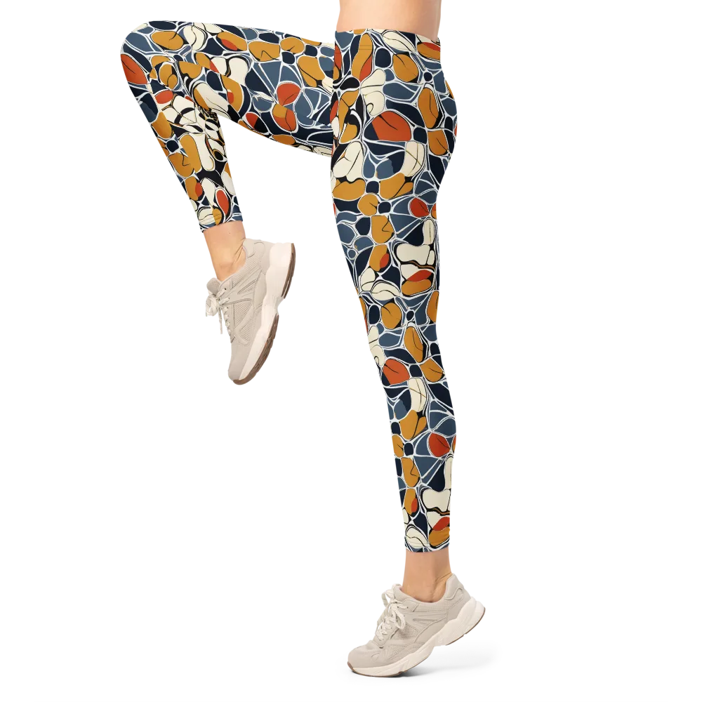 Amber Cell Garden on Leggings — Left