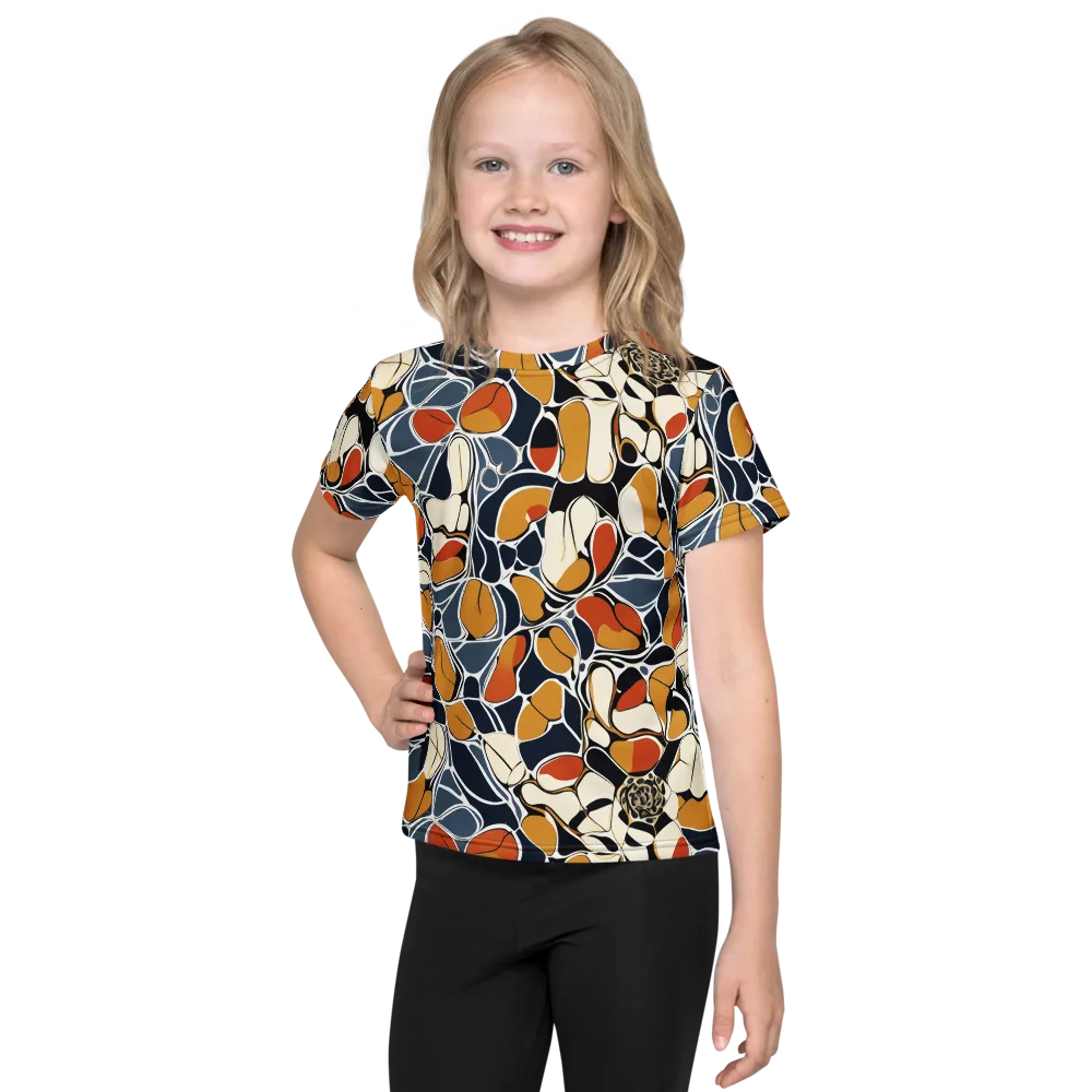 Amber Cell Garden on Kids Crew Neck T-Shirt — Front