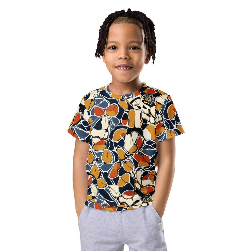 Amber Cell Garden on Kids Crew Neck T-Shirt — Front