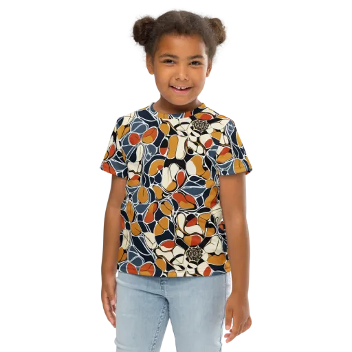 Amber Cell Garden on a Kids Crew Neck T-Shirt