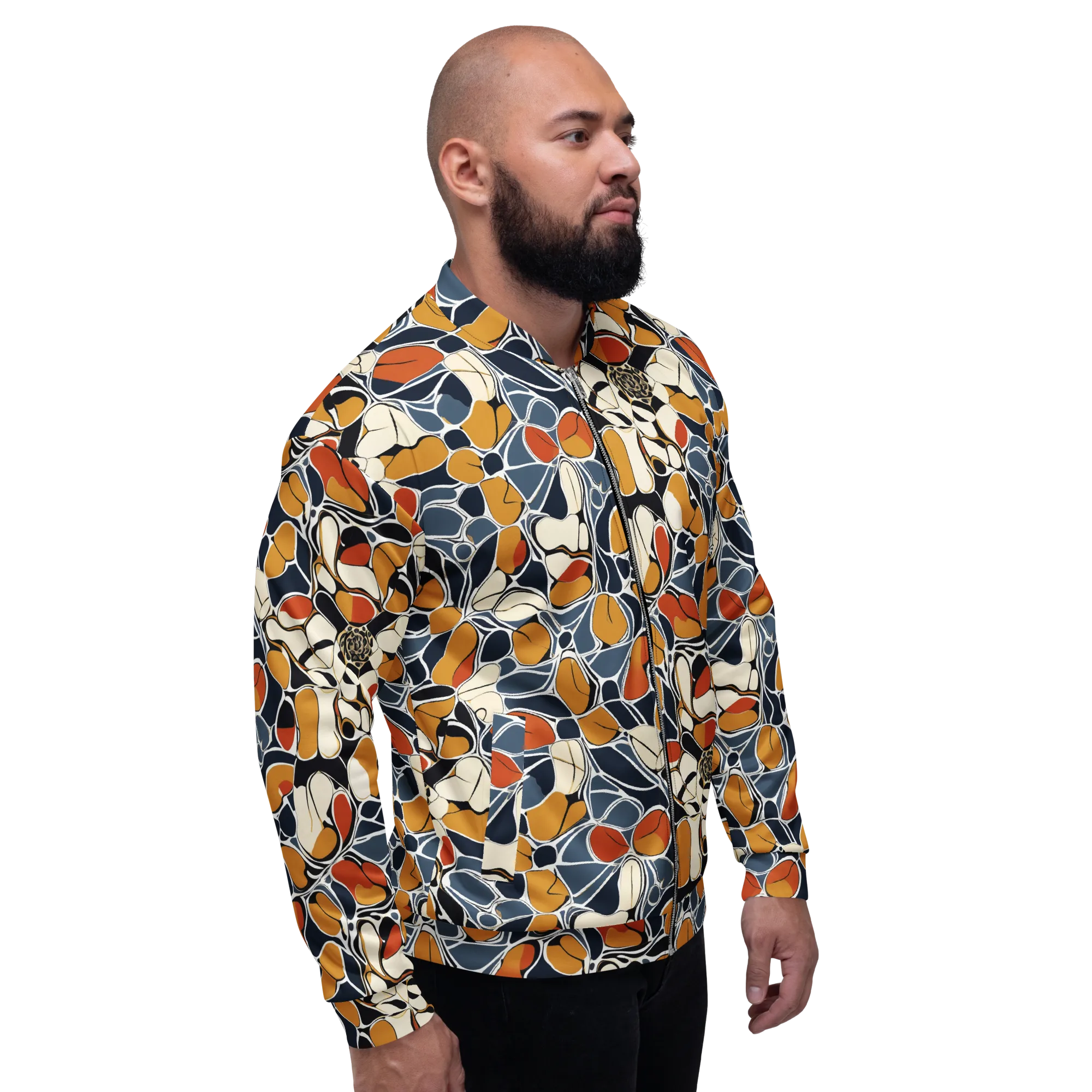 Amber Cell Garden on Bomber Jacket — Right