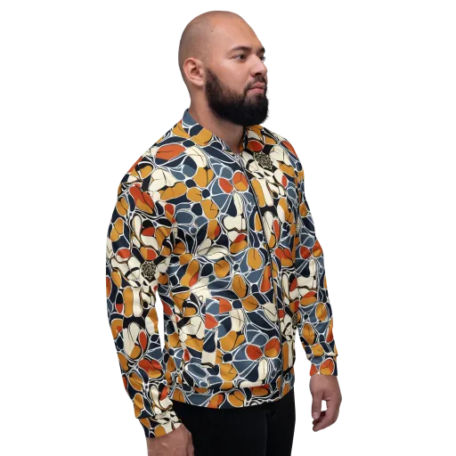 Amber Cell Garden on a Bomber Jacket