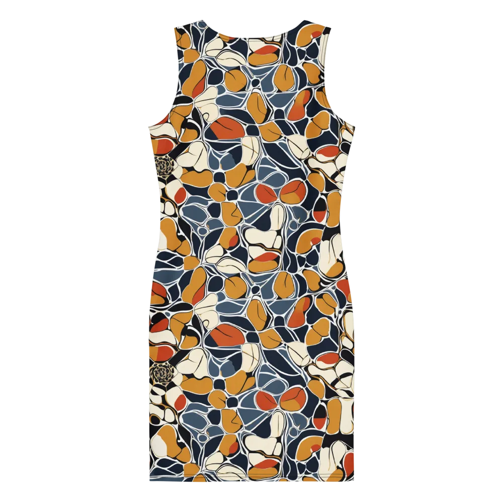 Amber Cell Garden on Bodycon Dress — Back