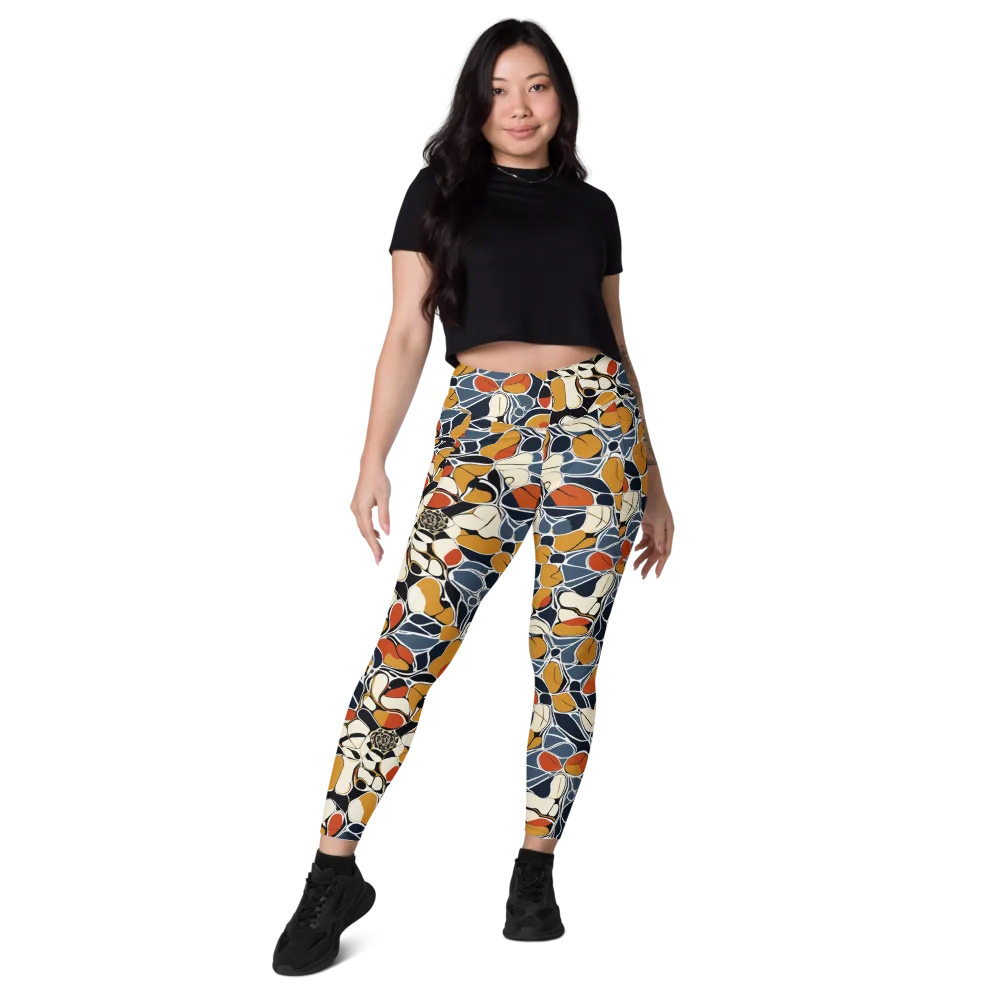 Amber Cell Garden on Leggings with Pockets — Front