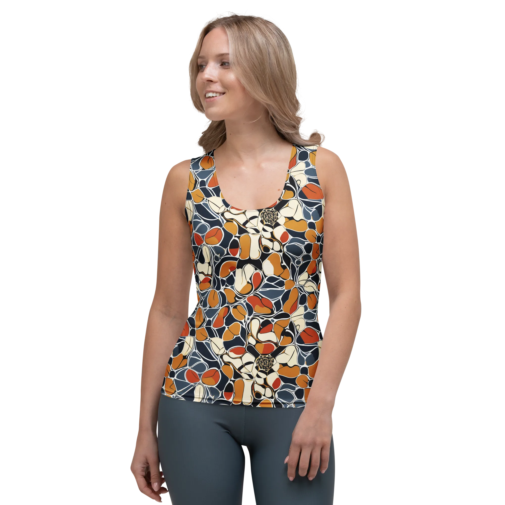 Amber Cell Garden on Women's Tank Top — Front