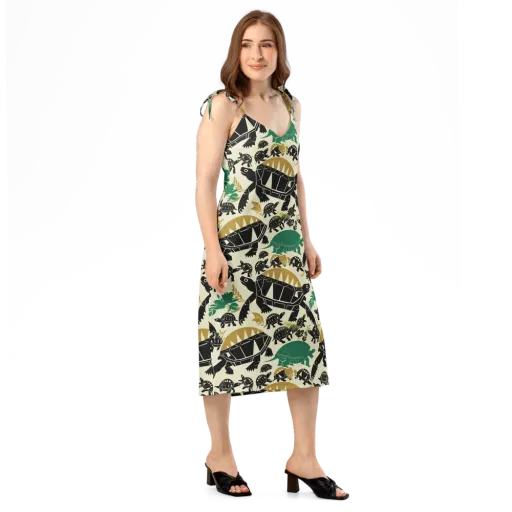 Terrapin Noir on a Slip Dress