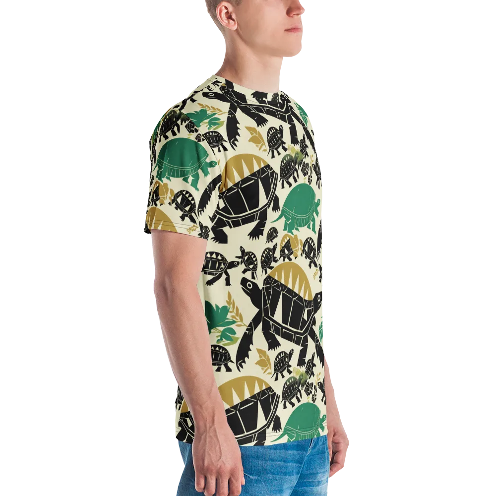 Terrapin Noir on Men's Crew Neck T-Shirt — Right