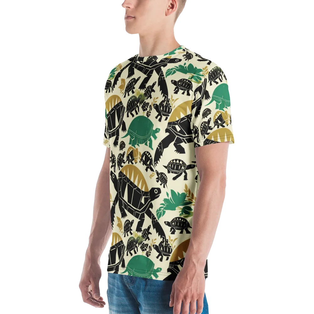 Terrapin Noir on Men's Crew Neck T-Shirt — Left