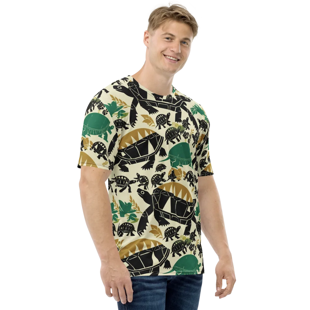 Terrapin Noir on Men's Crew Neck T-Shirt — Right