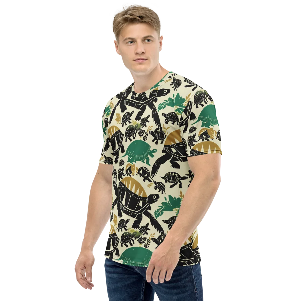 Terrapin Noir on Men's Crew Neck T-Shirt — Left
