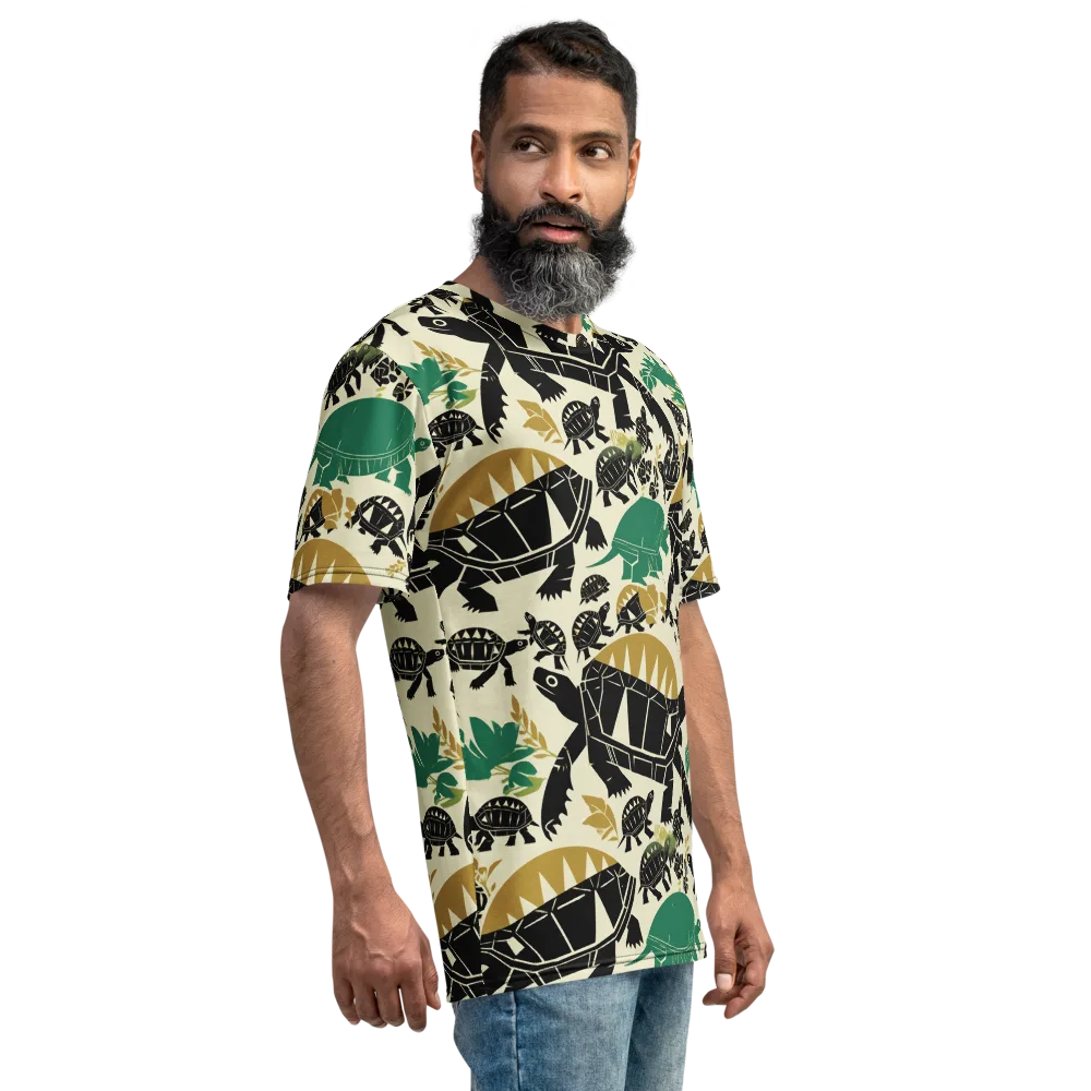 Terrapin Noir on Men's Crew Neck T-Shirt — Right