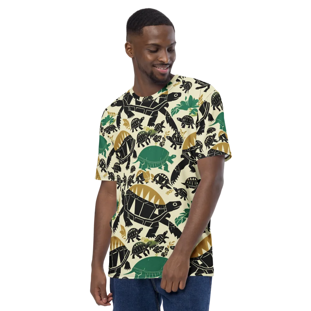 Terrapin Noir on Men's Crew Neck T-Shirt — Left