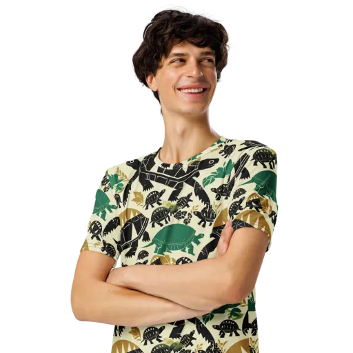Terrapin Noir on a Men's Crew Neck T-Shirt
