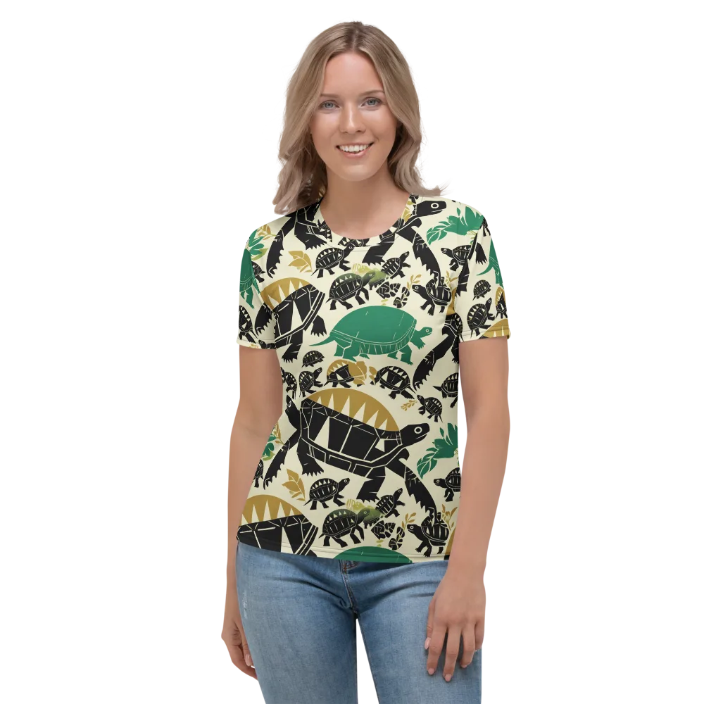 Terrapin Noir on Women's Crew Neck T-Shirt — Front