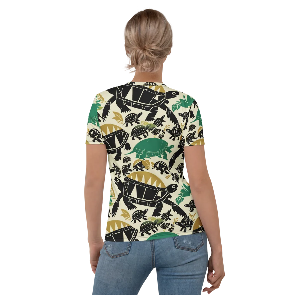 Terrapin Noir on Women's Crew Neck T-Shirt — Back