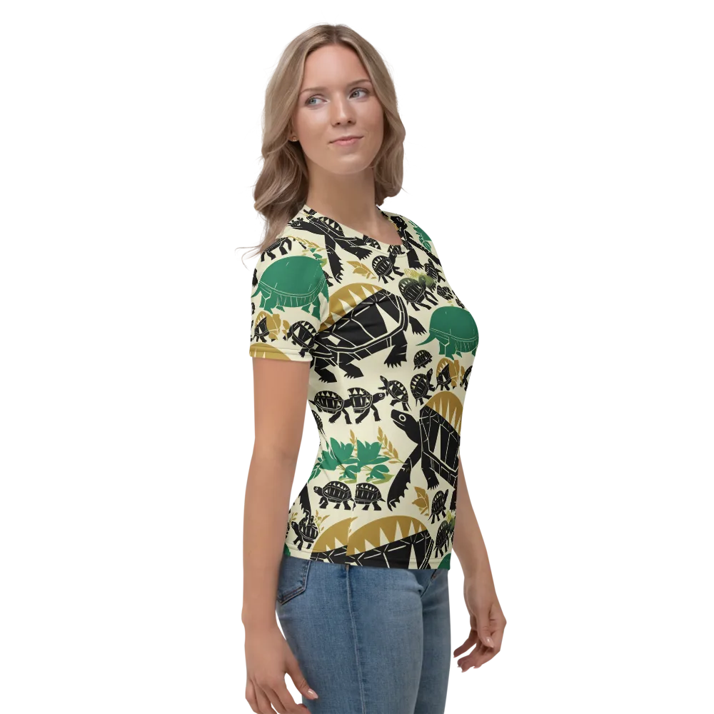 Terrapin Noir on Women's Crew Neck T-Shirt — Right