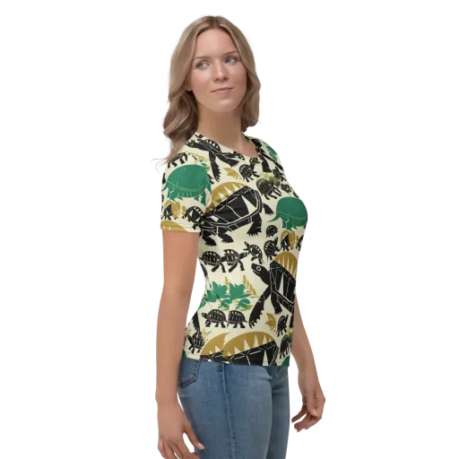Terrapin Noir on a Women's Crew Neck T-Shirt