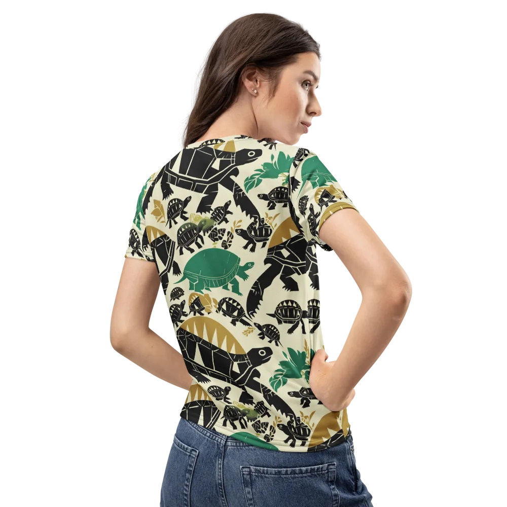 Terrapin Noir on Women's Crew Neck T-Shirt — Back