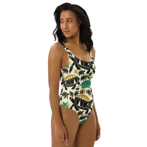 Terrapin Noir on a One-Piece Swimsuit