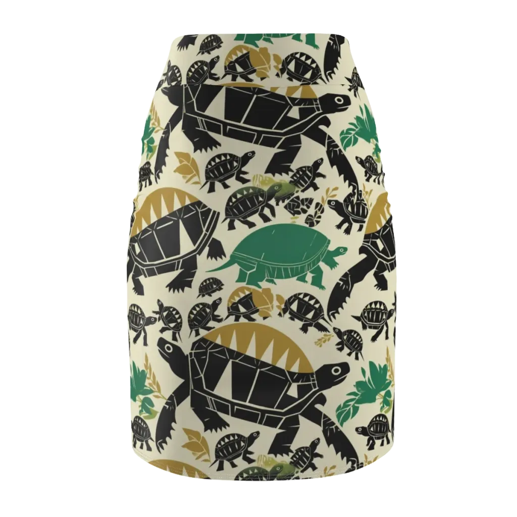 Terrapin Noir on Pencil Skirt — Back