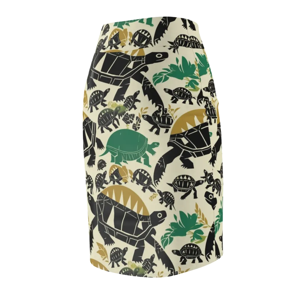 Terrapin Noir on Pencil Skirt — Back Side
