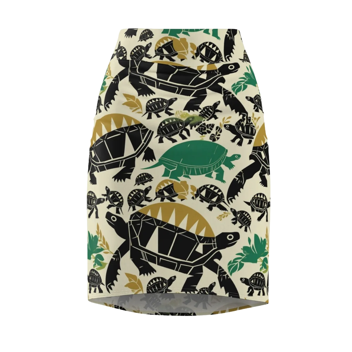 Terrapin Noir on Pencil Skirt — Front