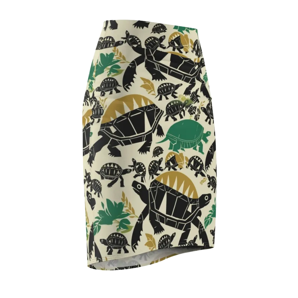 Terrapin Noir on Pencil Skirt — Front Side