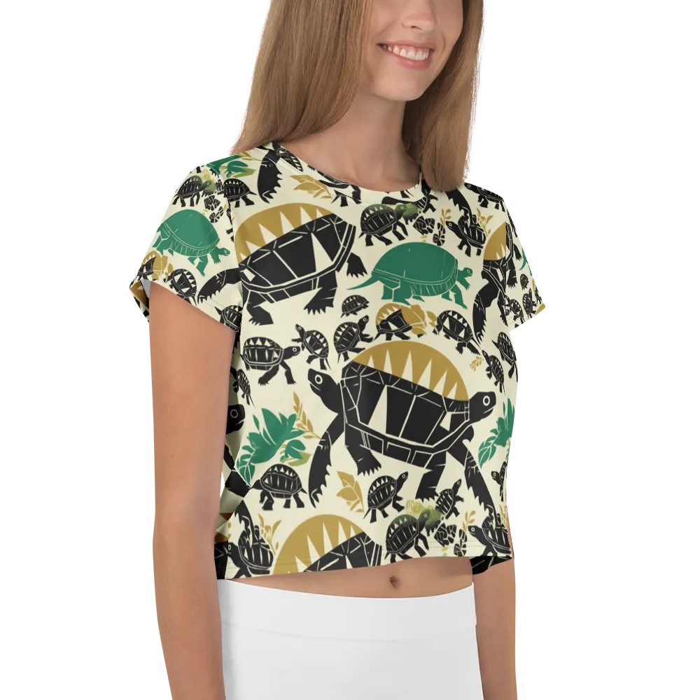 Terrapin Noir on Crop Tee — Right