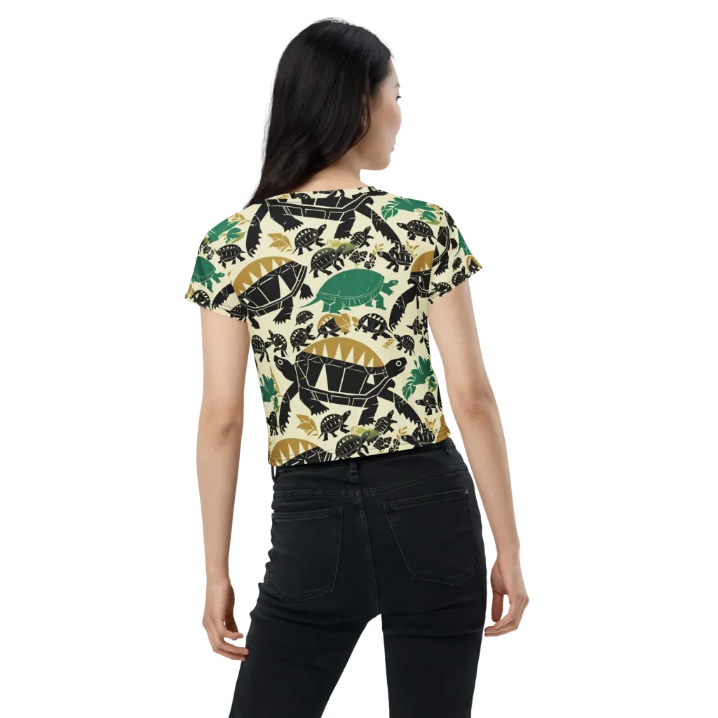 Terrapin Noir on Crop Tee — Back