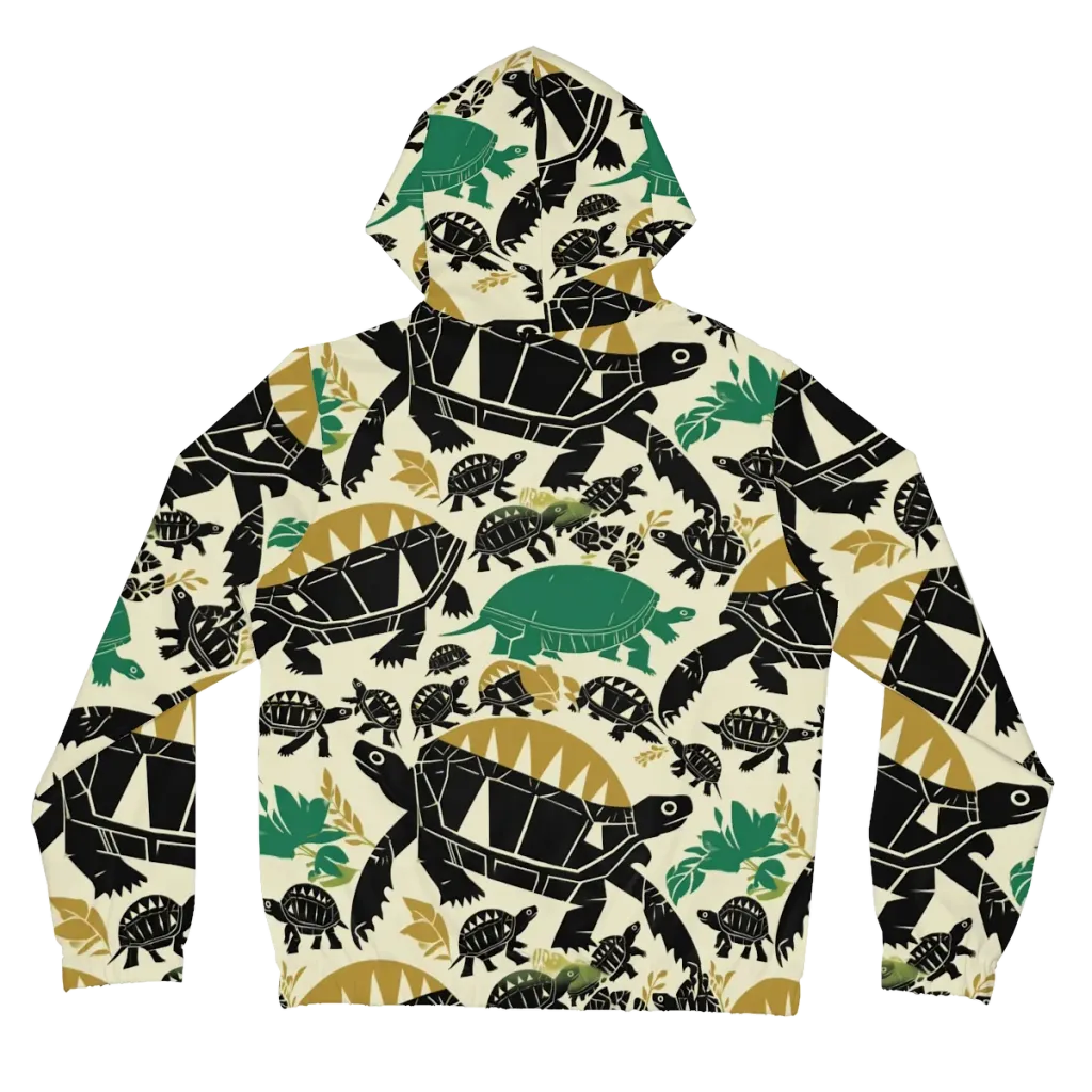Terrapin Noir on Women's Full-Zip Hoodie — Back