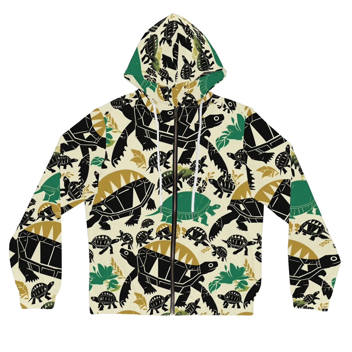 Terrapin Noir on Women's Full-Zip Hoodie — Front