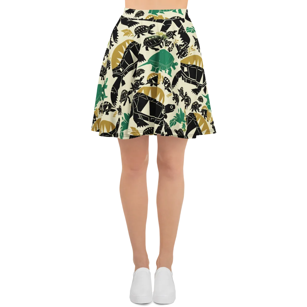 Terrapin Noir on Skater Skirt — Front