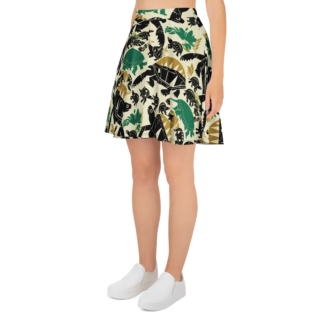 Terrapin Noir on Skater Skirt — Left