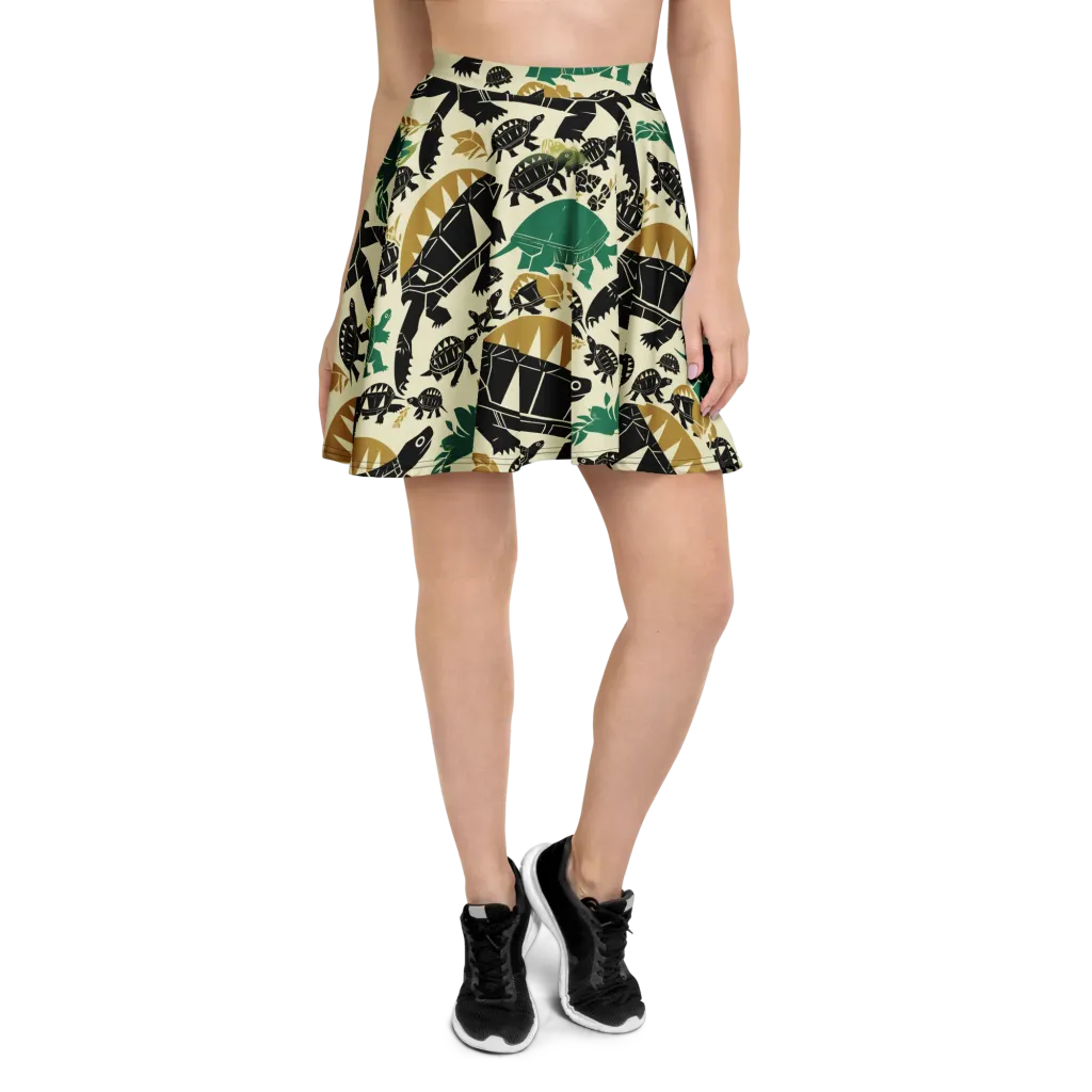 Terrapin Noir on Skater Skirt — Front