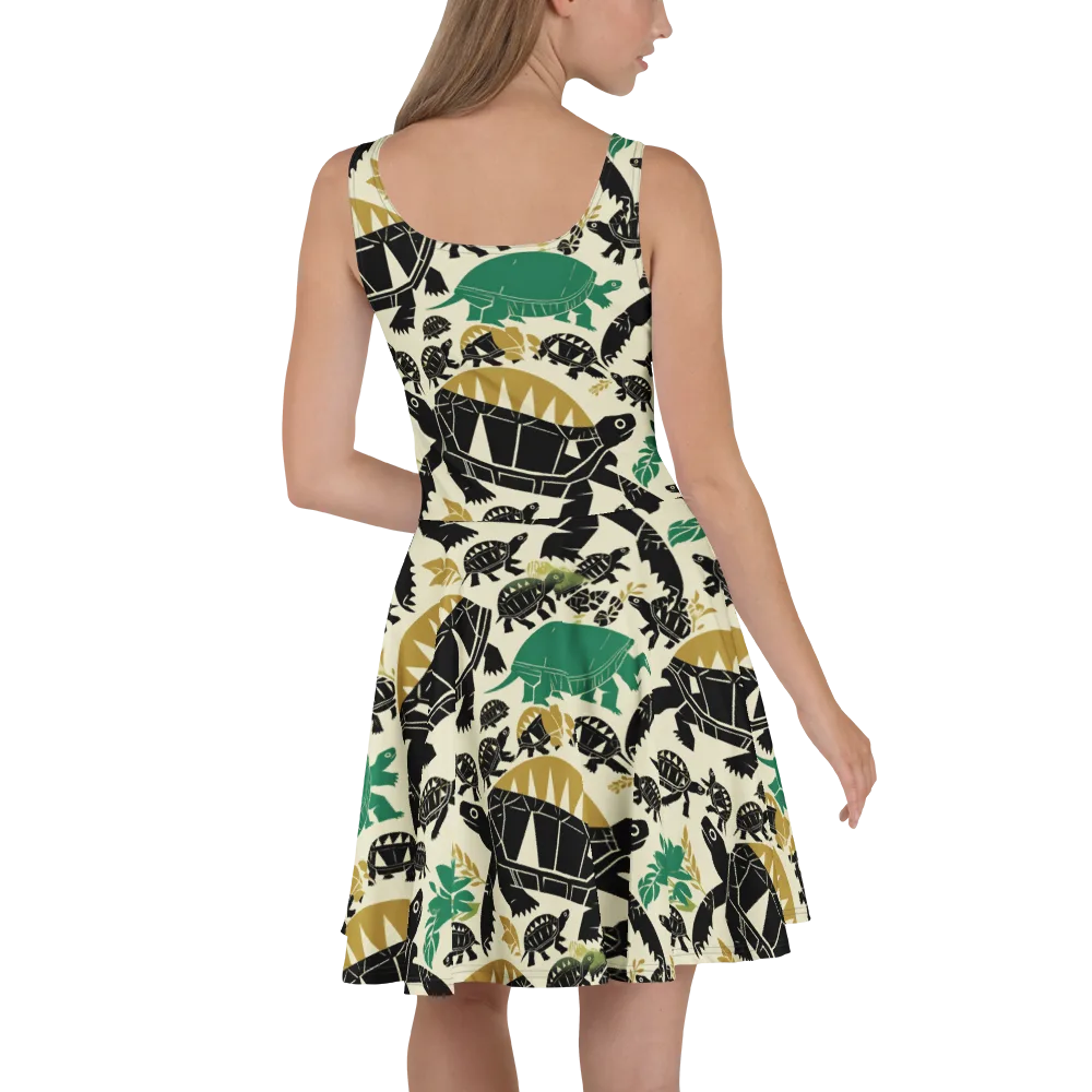 Terrapin Noir on Skater Dress — Back