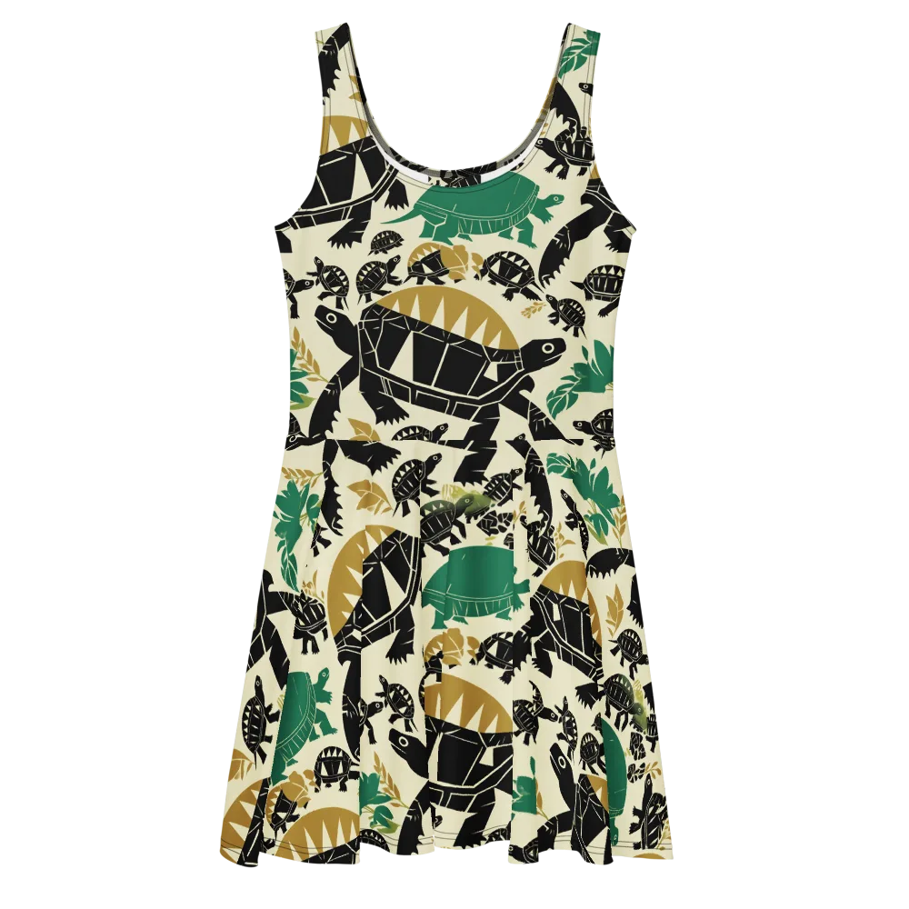Terrapin Noir on Skater Dress — Front