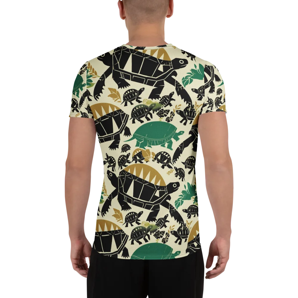 Terrapin Noir on Men's Athletic T-Shirt — Back