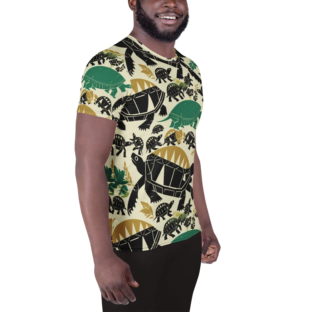 Terrapin Noir on Men's Athletic T-Shirt — Right
