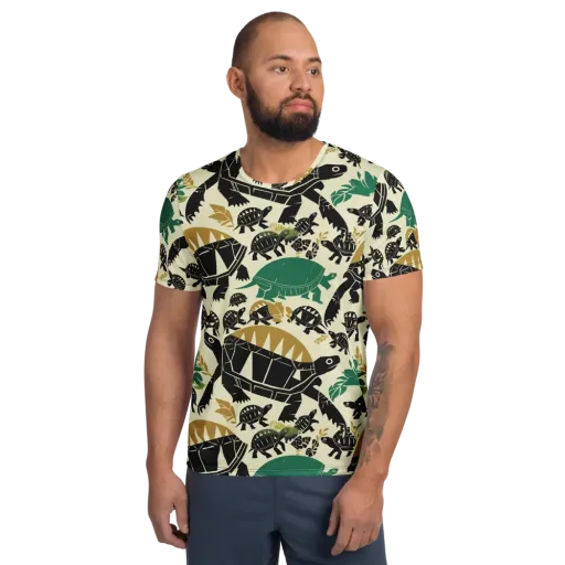 Terrapin Noir on a Men's Athletic T-Shirt