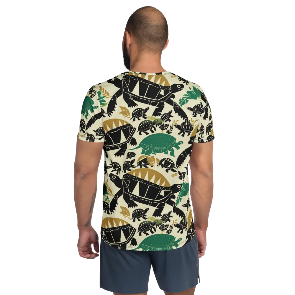Terrapin Noir on Men's Athletic T-Shirt — Back