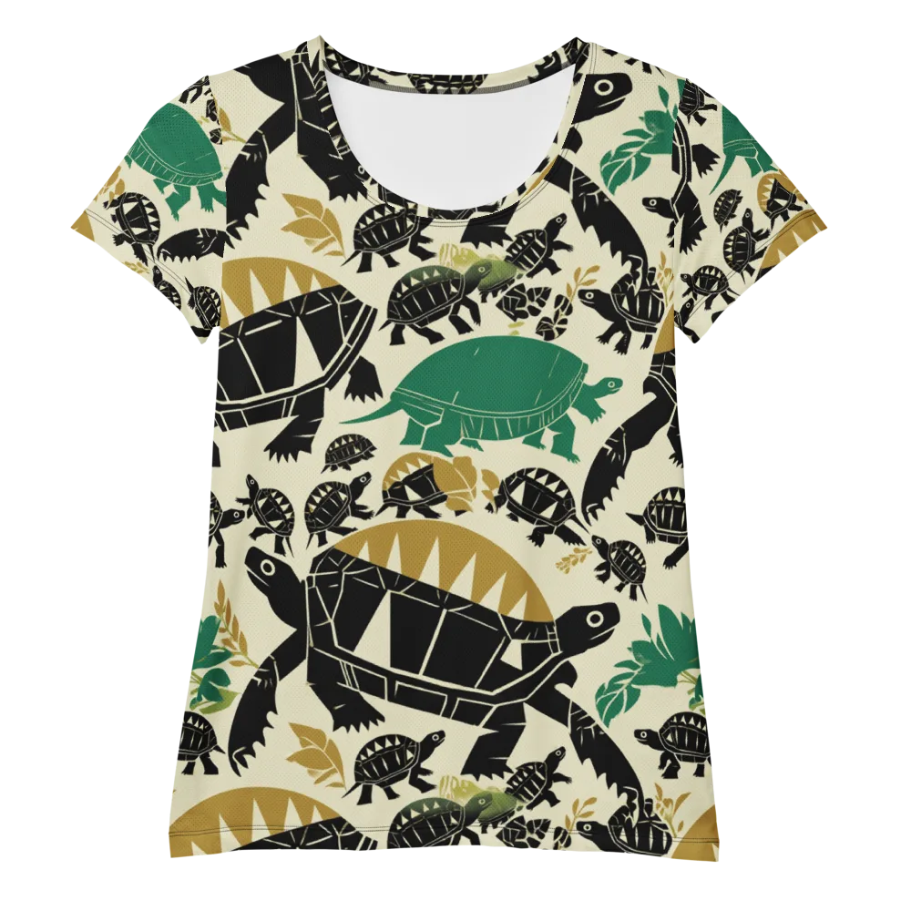 Terrapin Noir on Women's Athletic T-Shirt — Front