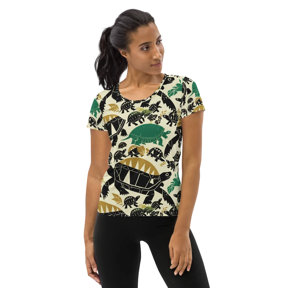 Terrapin Noir on Women's Athletic T-Shirt — Front