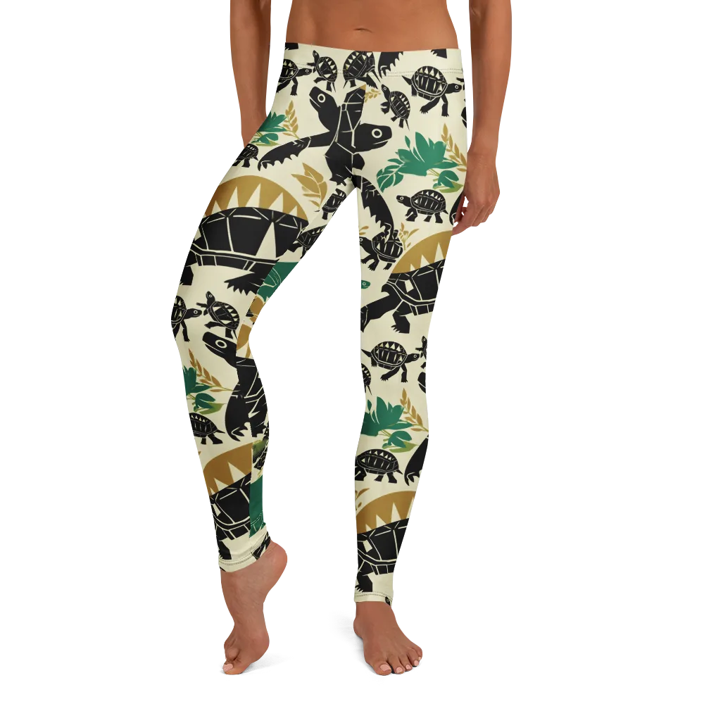 Terrapin Noir on Leggings — Front