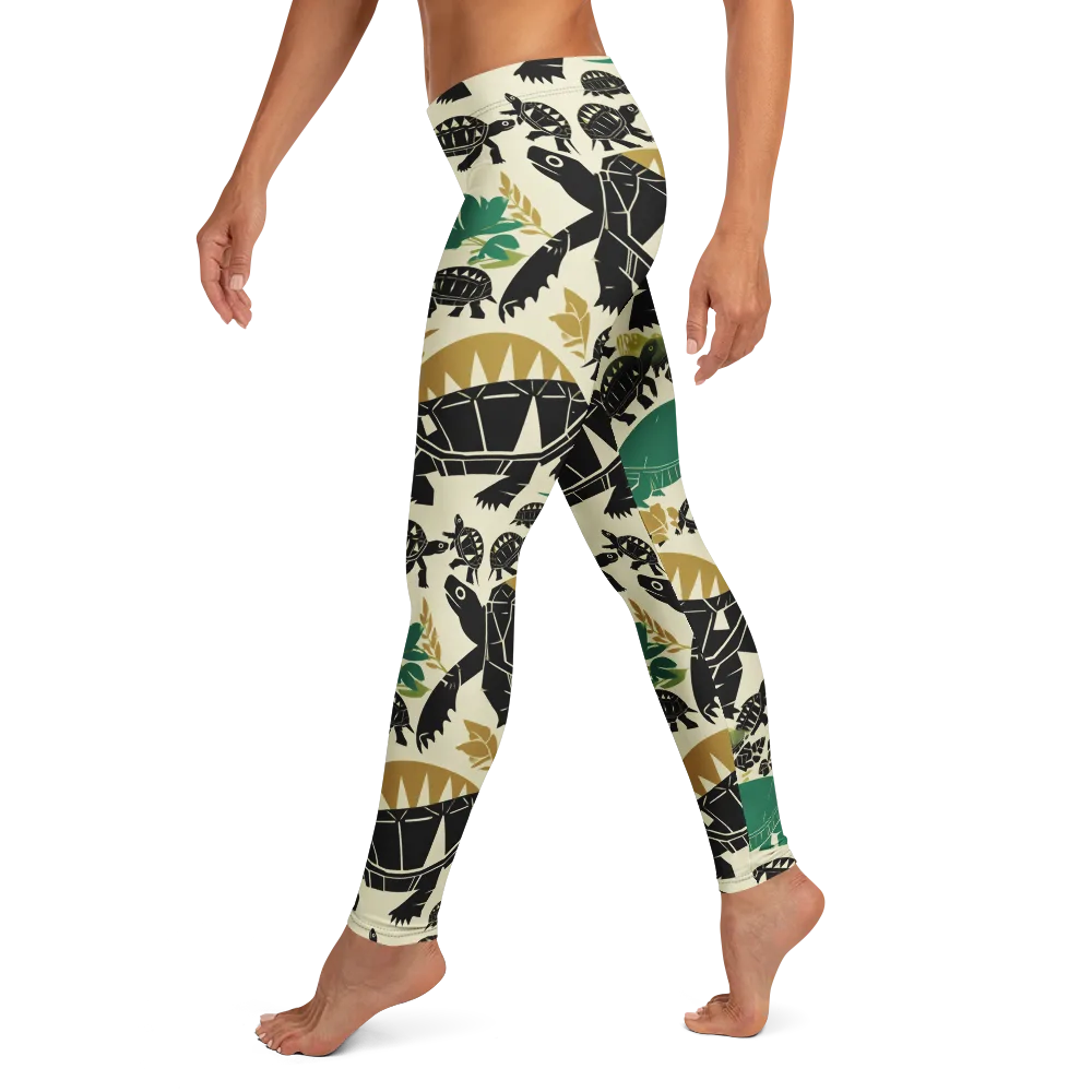 Terrapin Noir on Leggings — Left